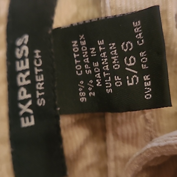 Express Courdory Wide Leg Pants Size 5/6 Short cream/tan - Picture 7 of 12